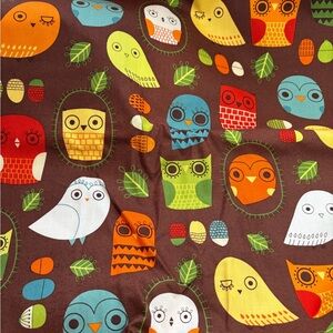 Robert Kaufman Fabric “Critter Community” Owl Cotton Fabric- 5 yard cut